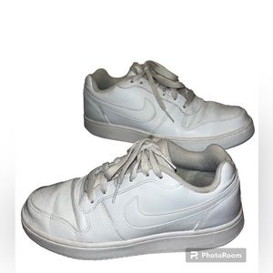 Nike Womens Ebernon Low Triple White Sneakers